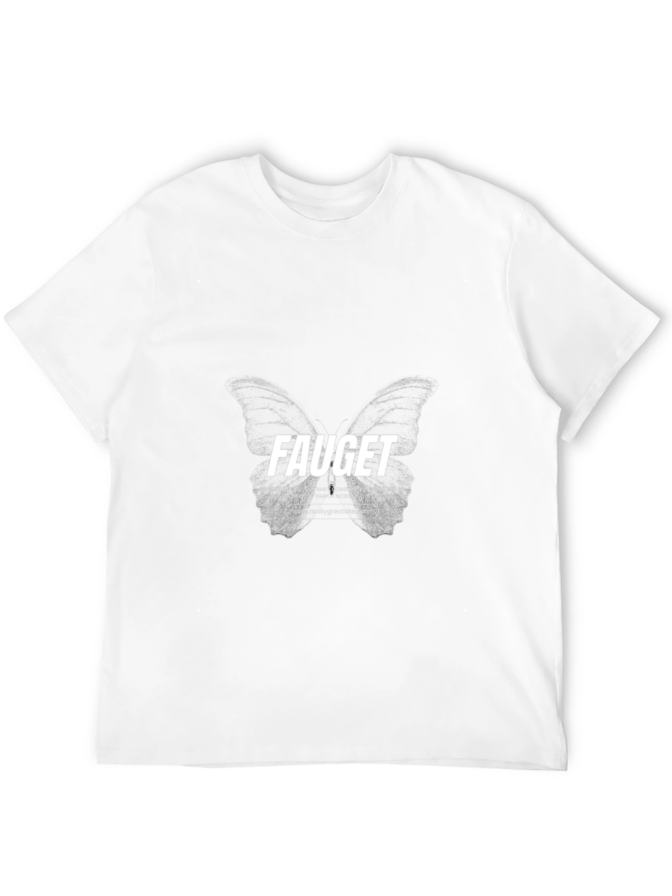 Fauget Butterfly Graphic Black T-Shirt