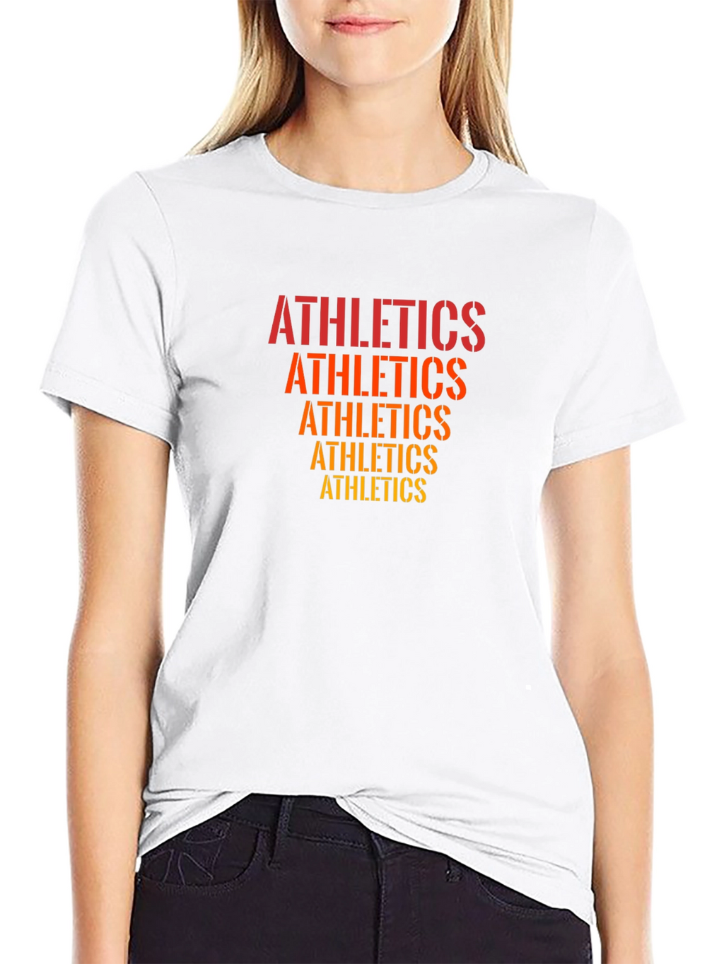Athletics Stacked Graphic Tee - Black