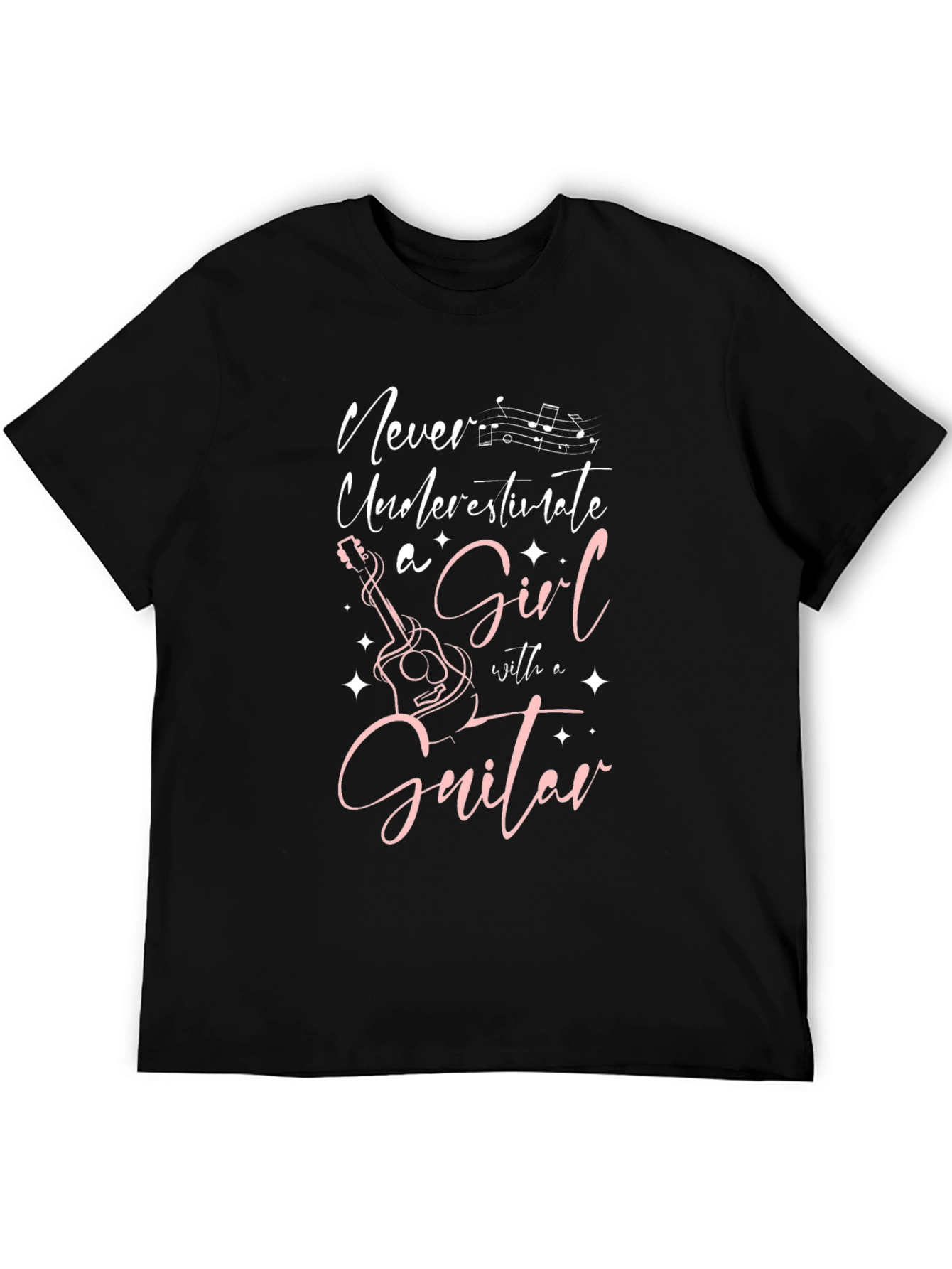 Never Underestimate a Girl with a Guitar T-Shirt