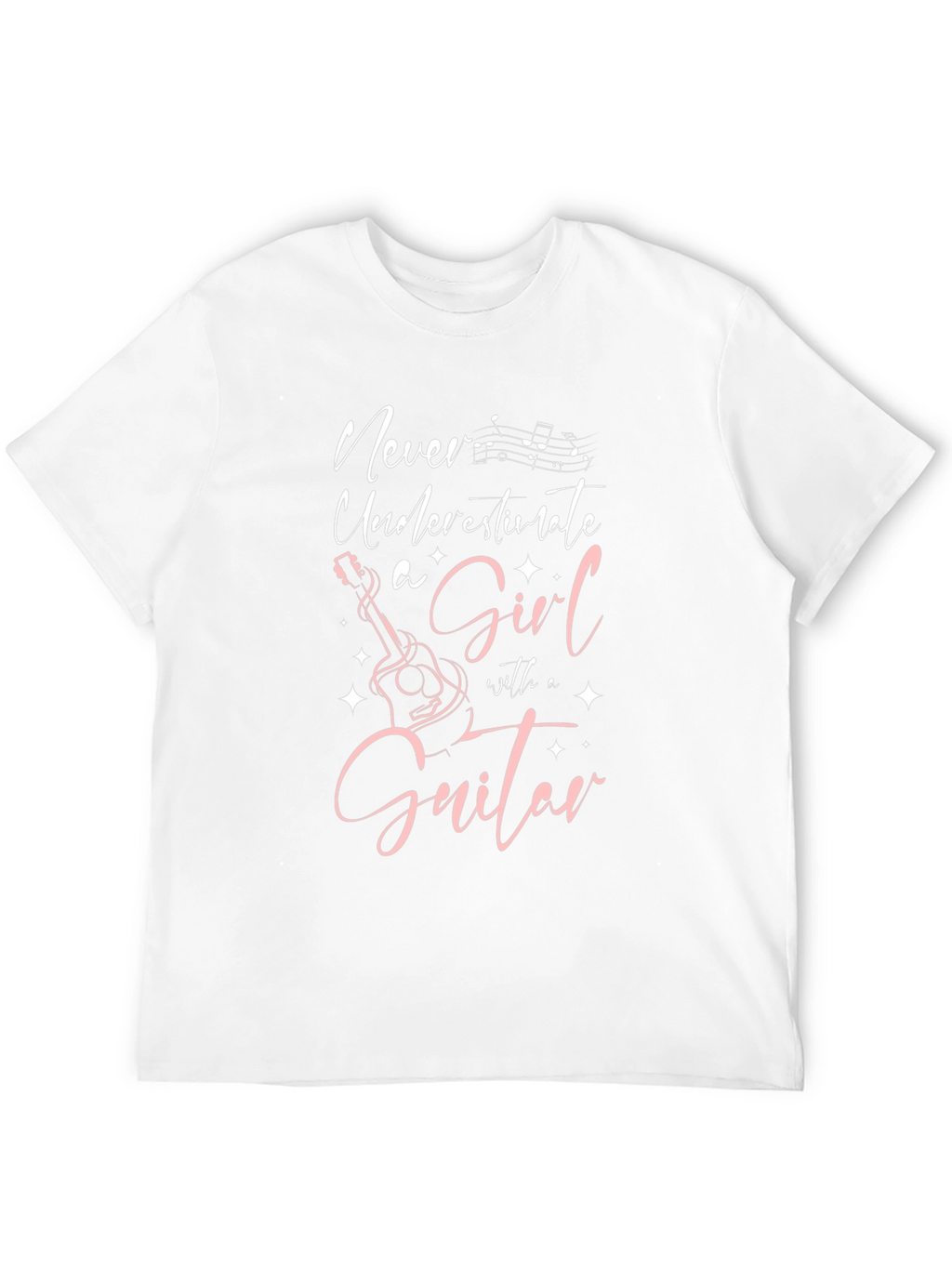 Never Underestimate a Girl with a Guitar T-Shirt
