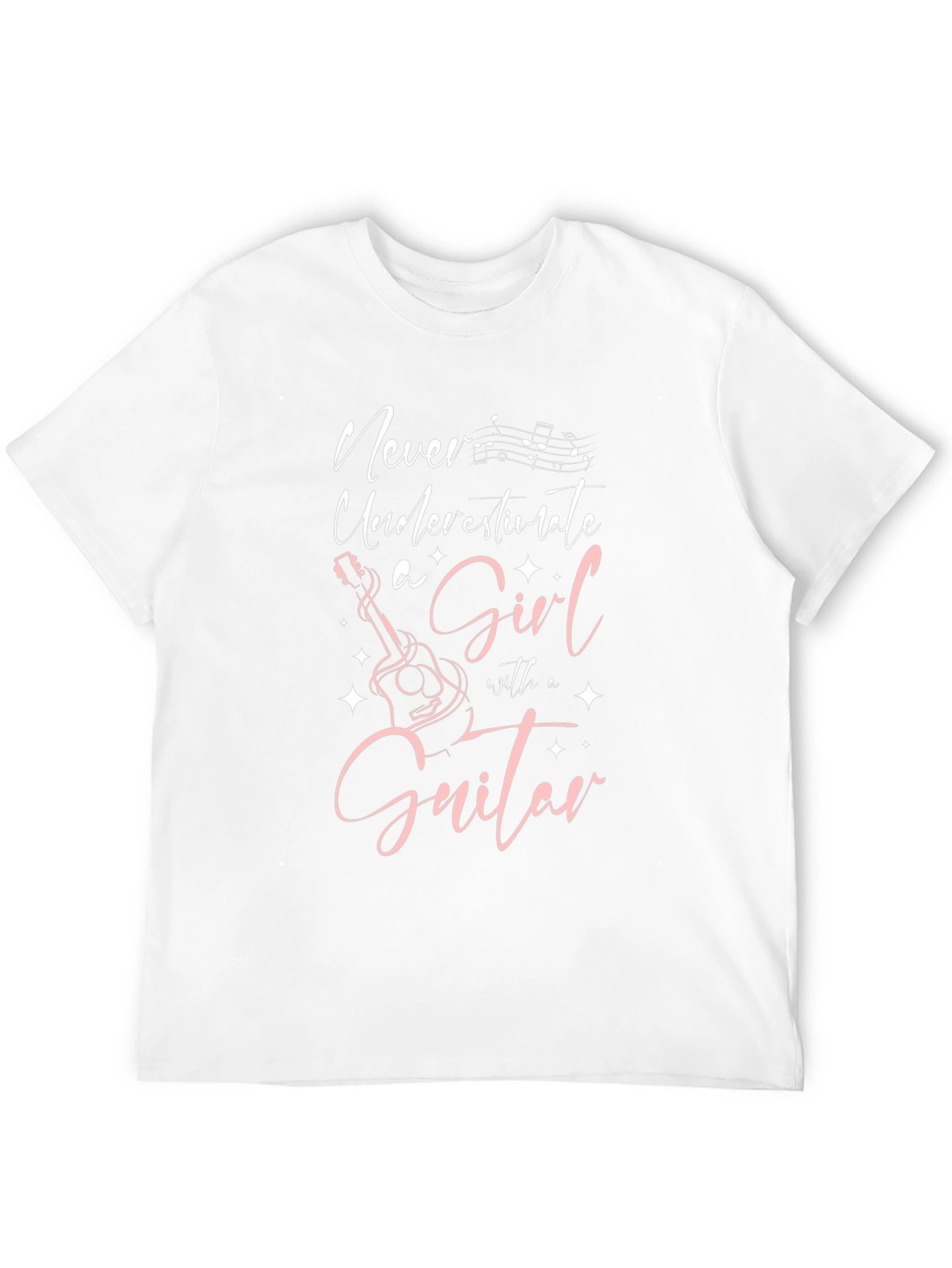 Never Underestimate a Girl with a Guitar T-Shirt