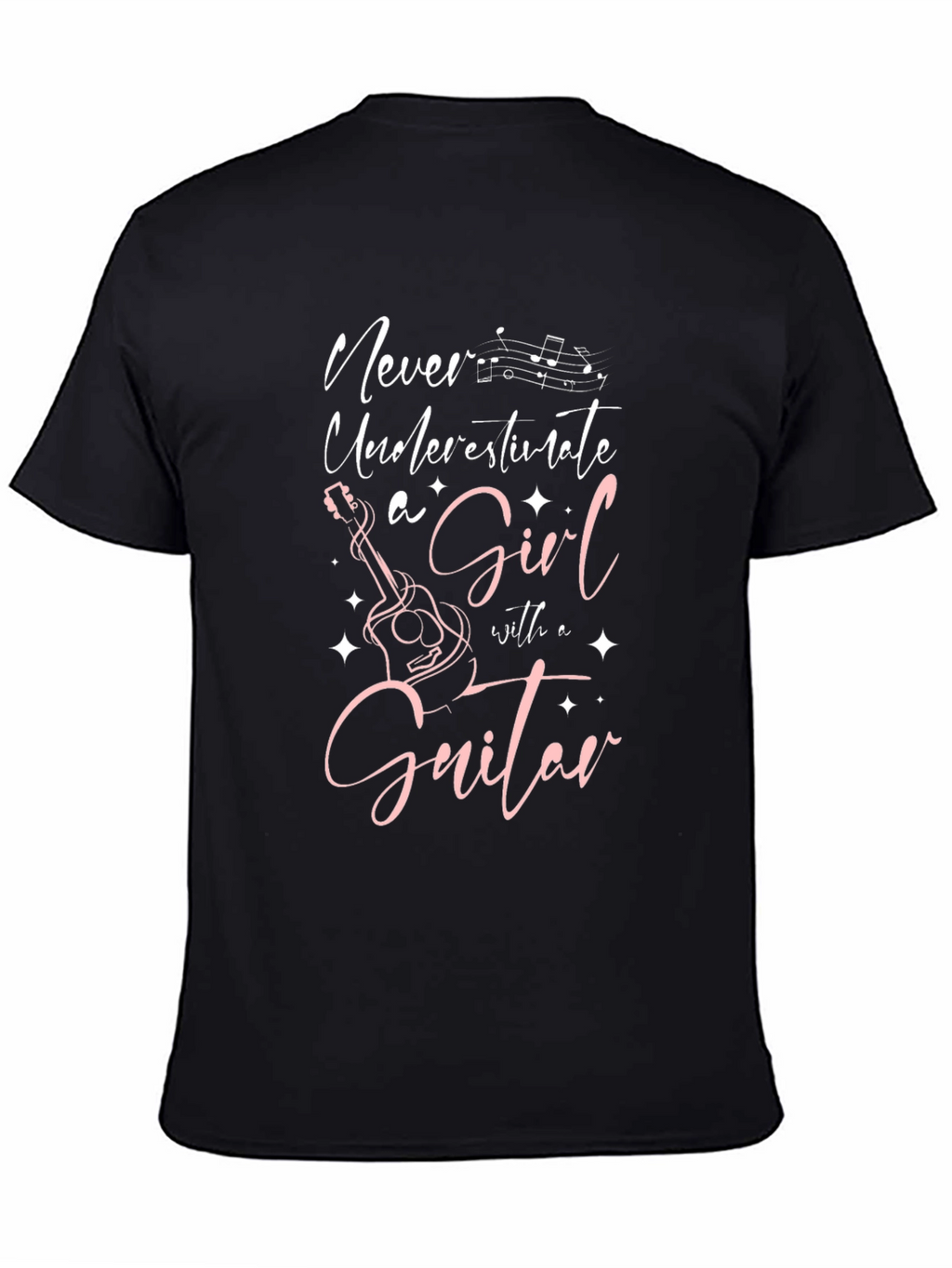 Never Underestimate a Girl with a Guitar T-Shirt
