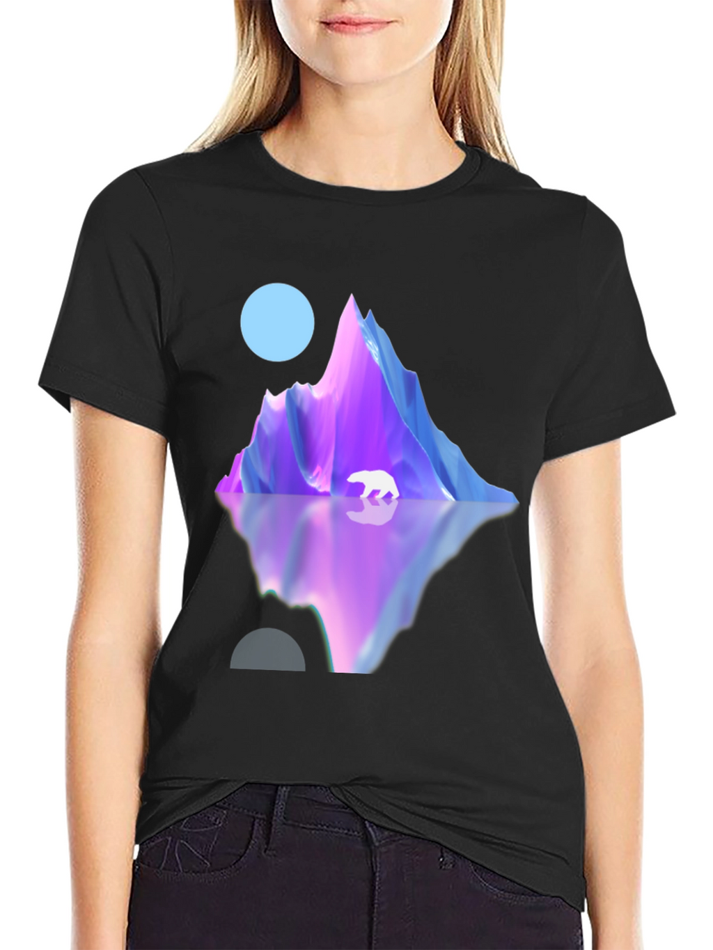 Polar Peak Graphic Tee - Modern Black T-Shirt
