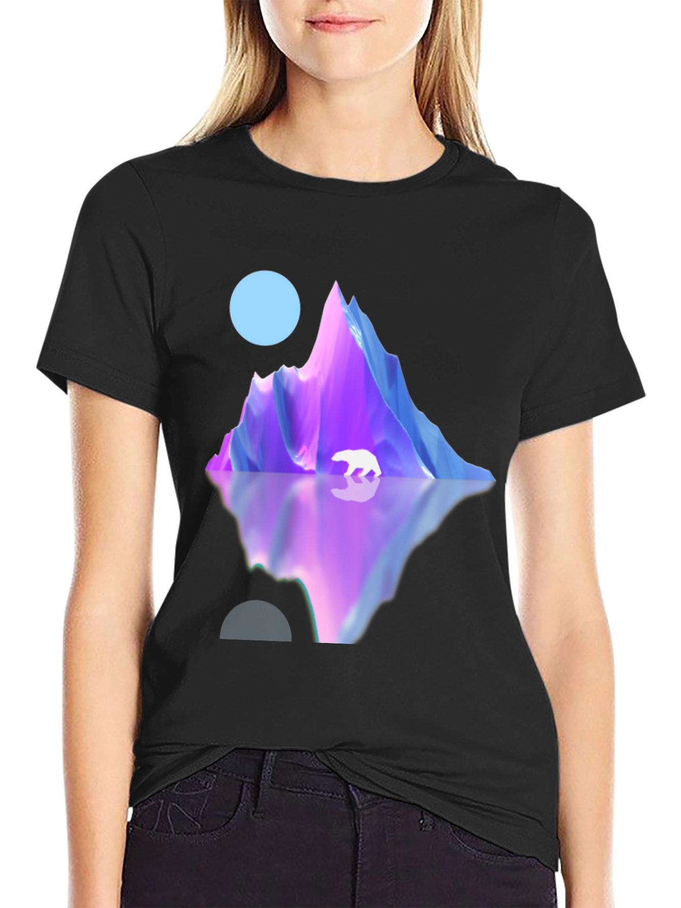 Polar Peak Graphic Tee - Modern Black T-Shirt