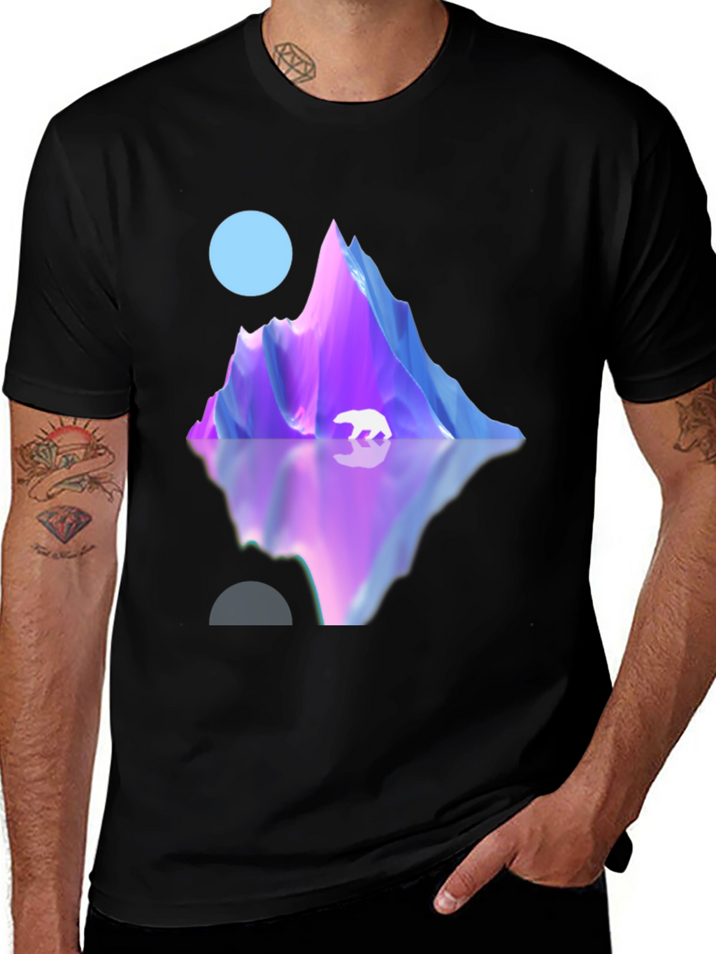 Polar Peak Graphic Tee - Modern Black T-Shirt