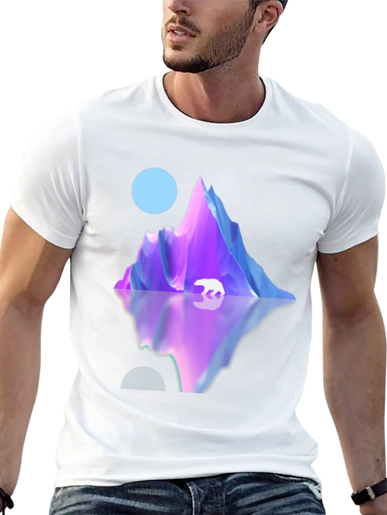 Polar Peak Graphic Tee - Modern Black T-Shirt