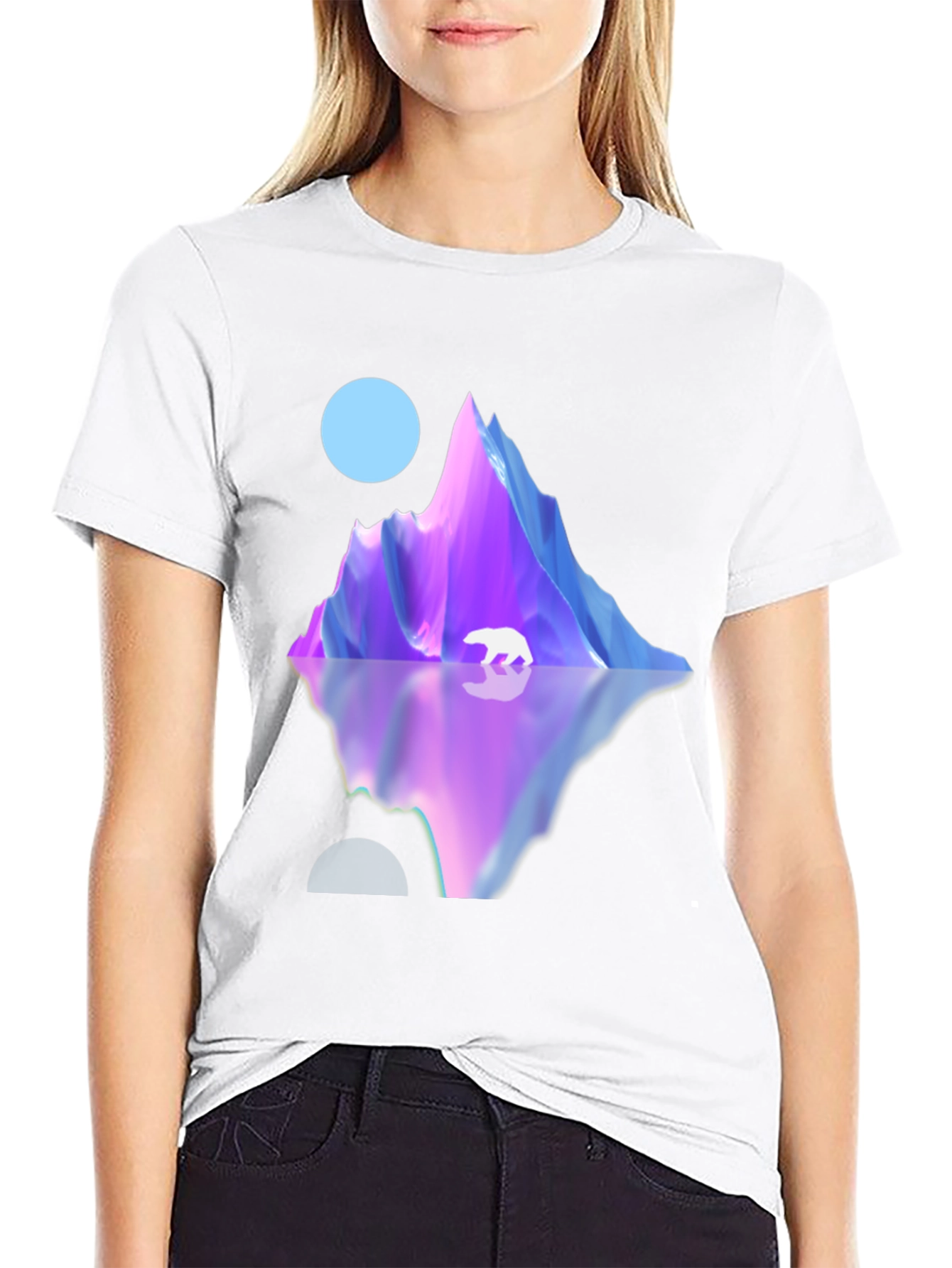 Polar Peak Graphic Tee - Modern Black T-Shirt