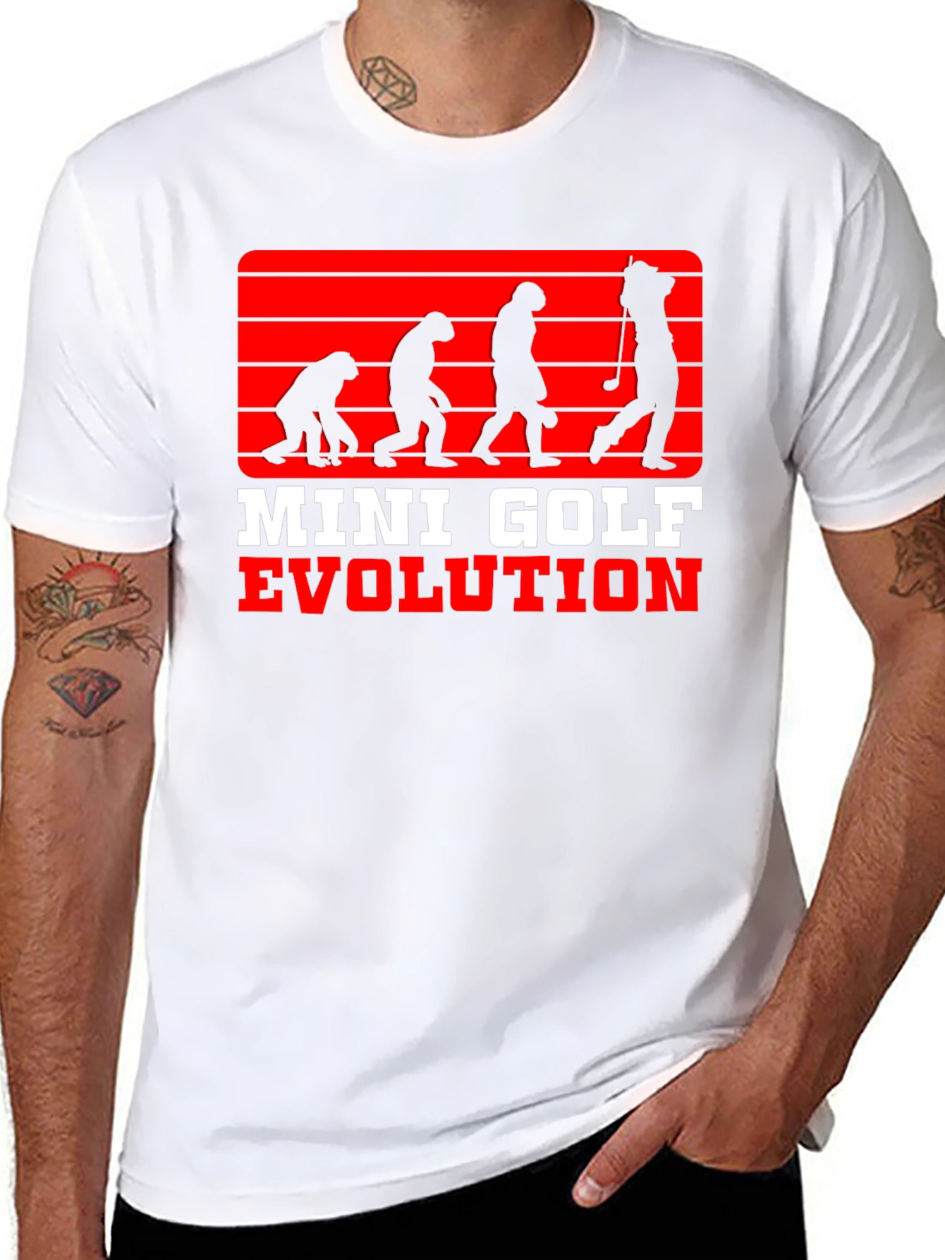 Mini Golf Evolution Tee - Funny Golfer T-Shirt