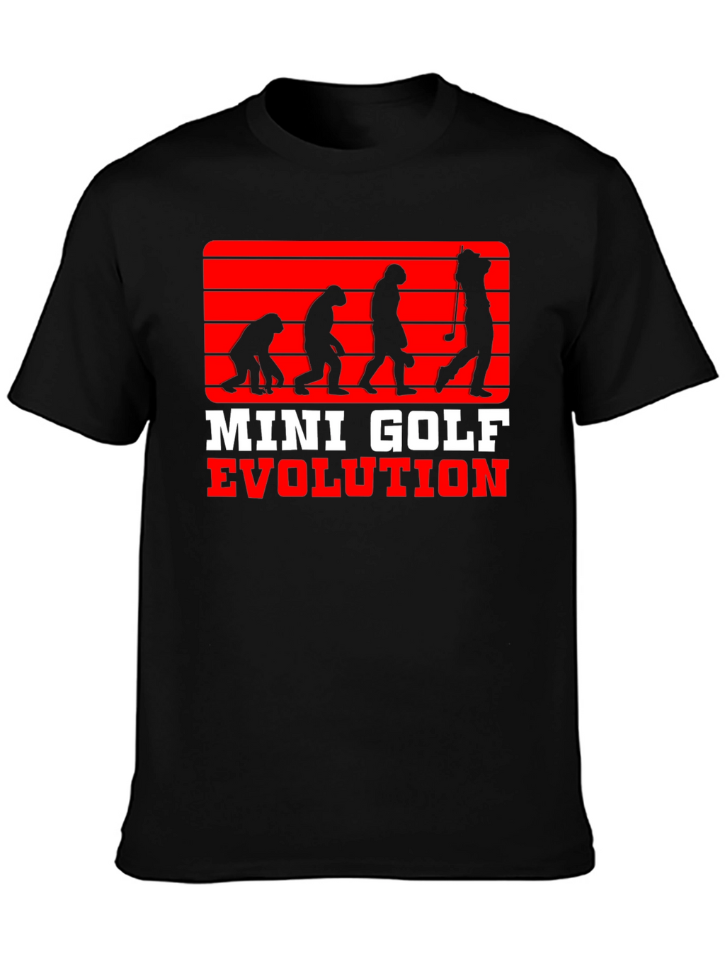 Mini Golf Evolution Tee - Funny Golfer T-Shirt