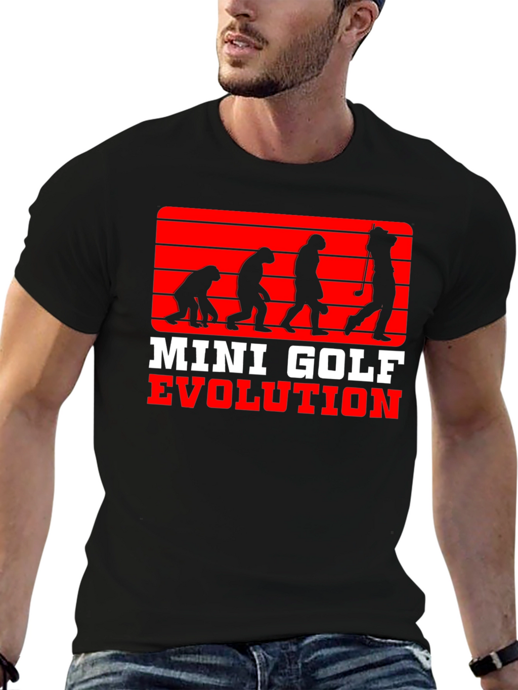 Mini Golf Evolution Tee - Funny Golfer T-Shirt