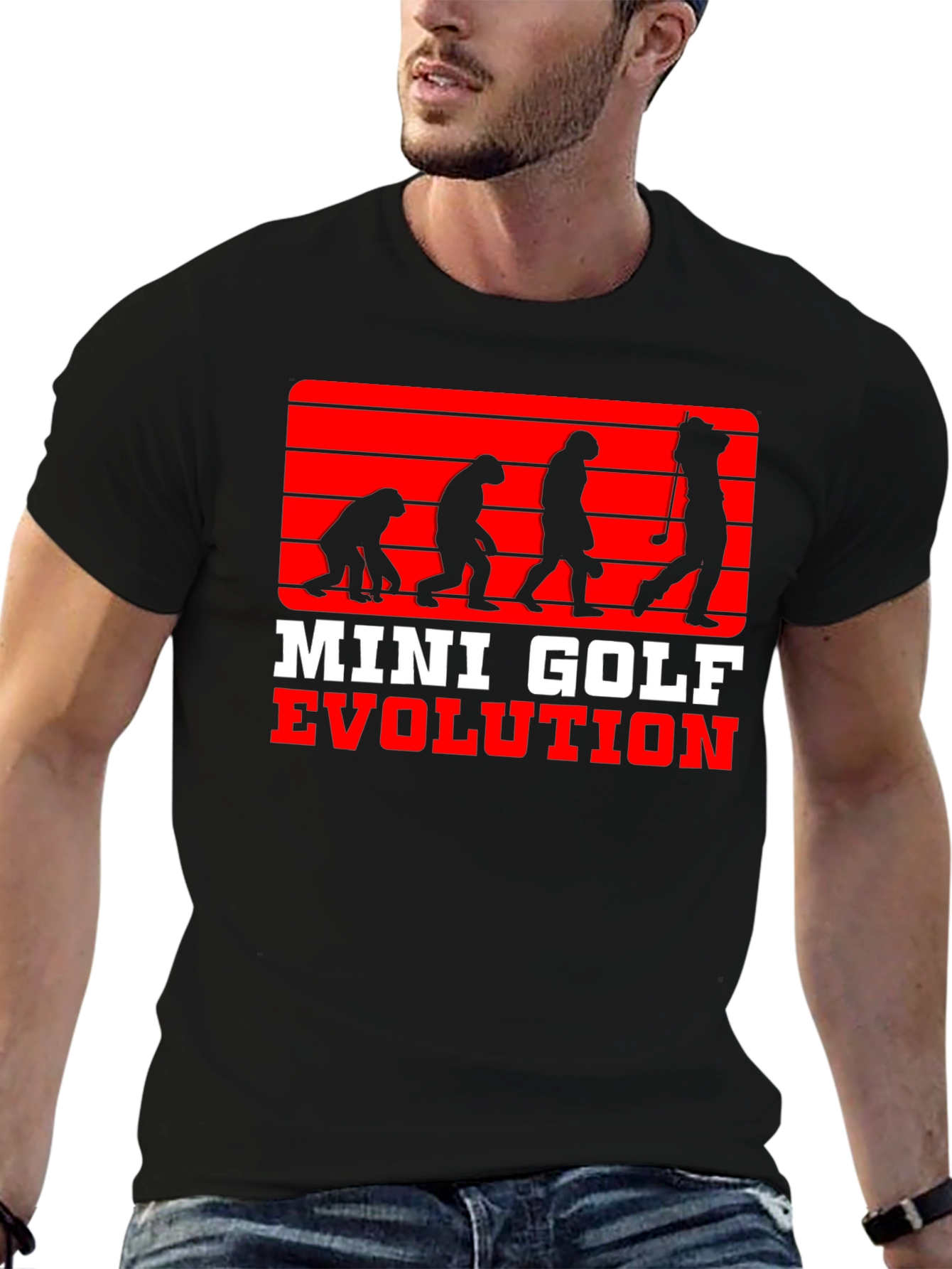 Mini Golf Evolution Tee - Funny Golfer T-Shirt
