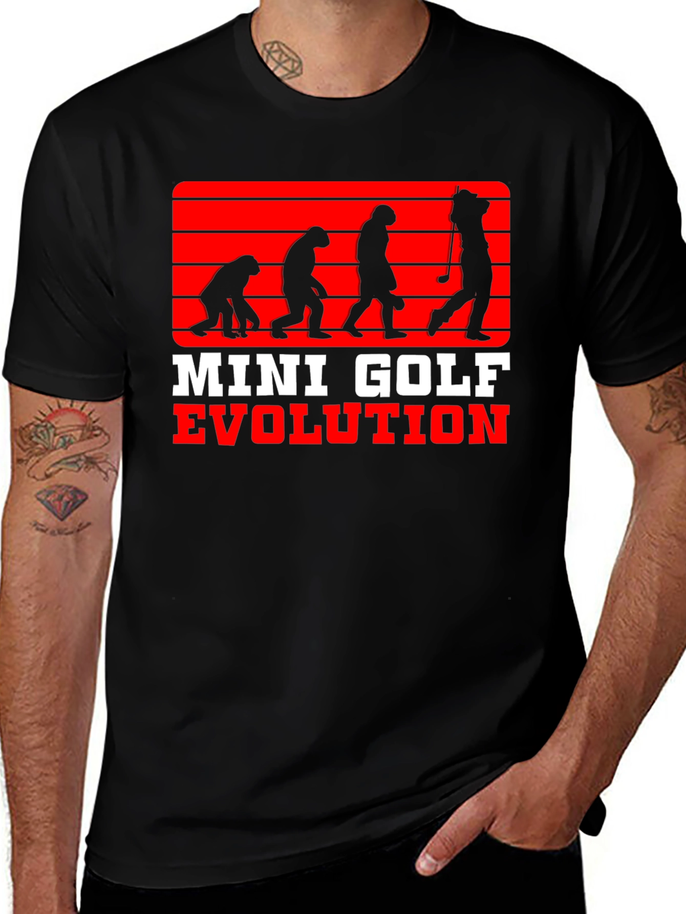 Mini Golf Evolution Tee - Funny Golfer T-Shirt