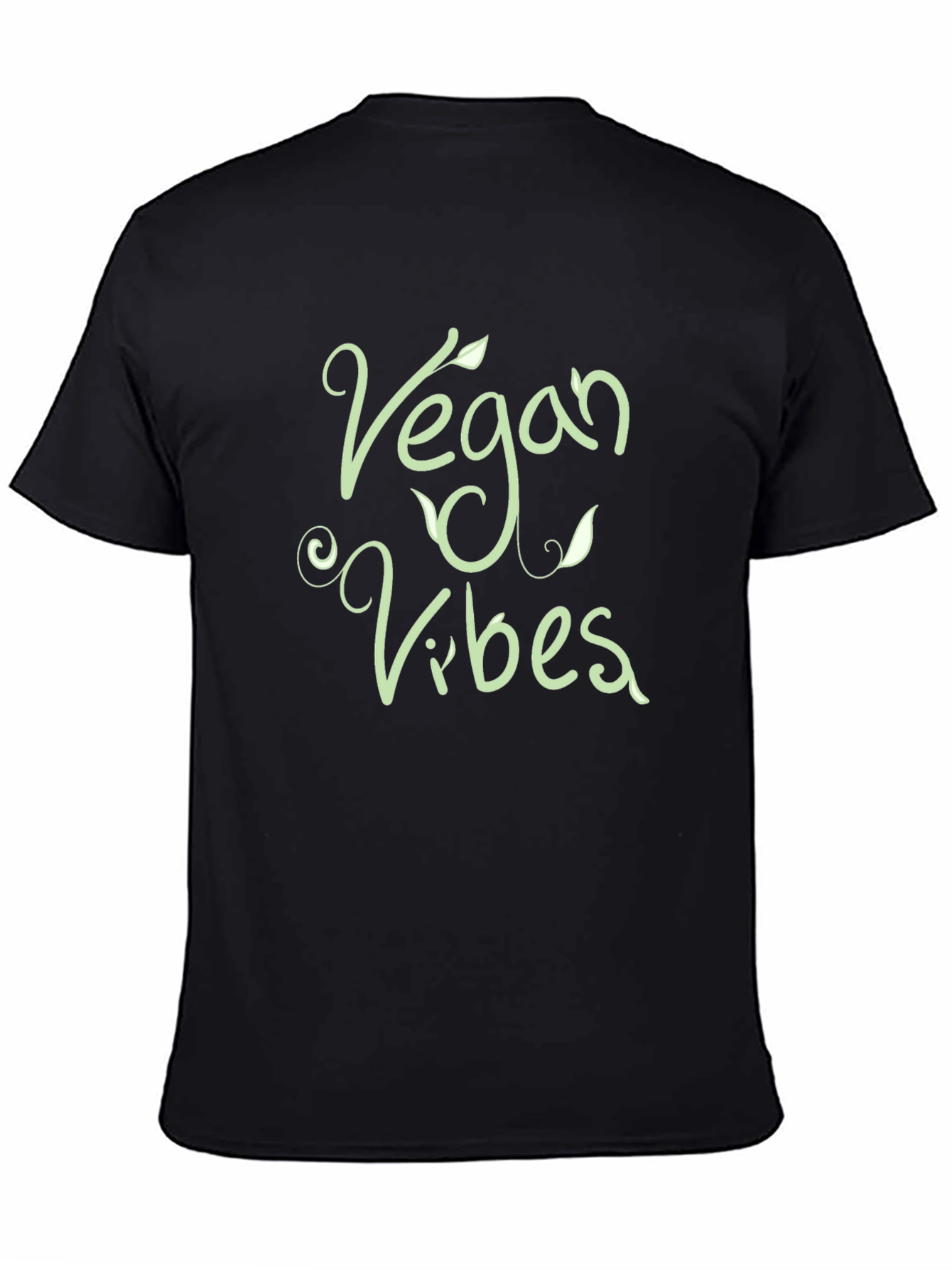 Vegan Vibes Black T-Shirt - Stylish & Comfortable