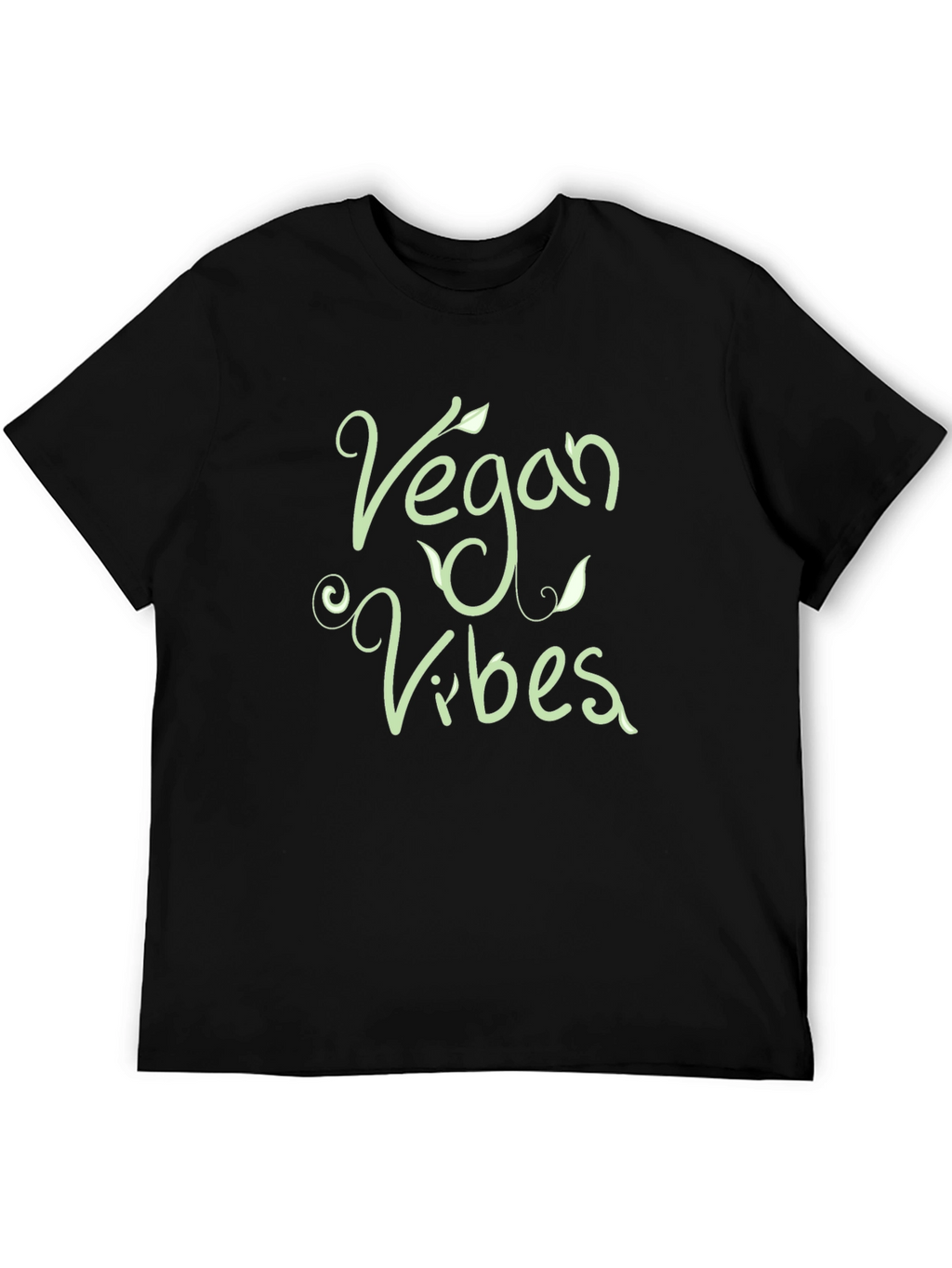 Vegan Vibes Black T-Shirt - Stylish & Comfortable