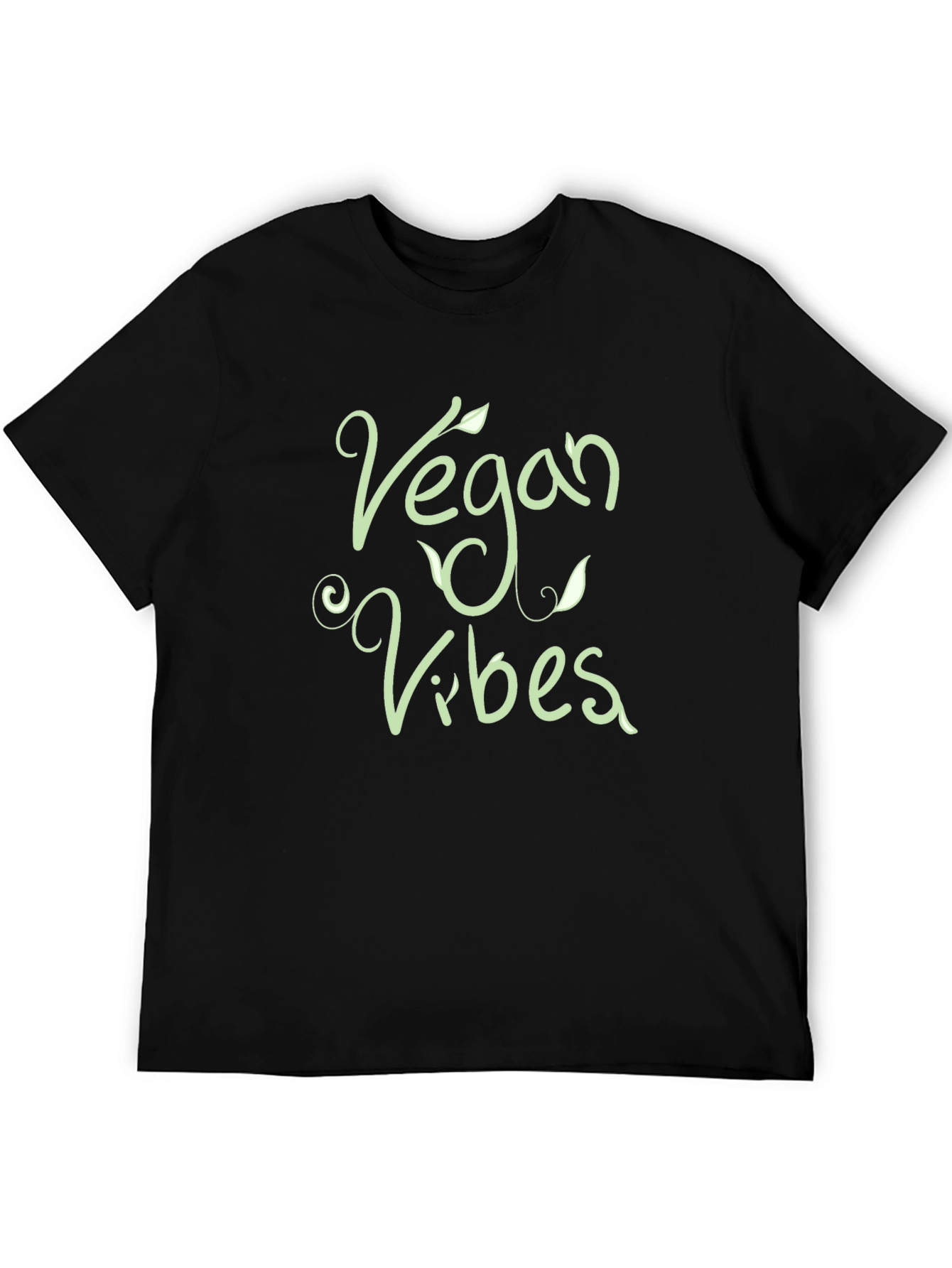 Vegan Vibes Black T-Shirt - Stylish & Comfortable