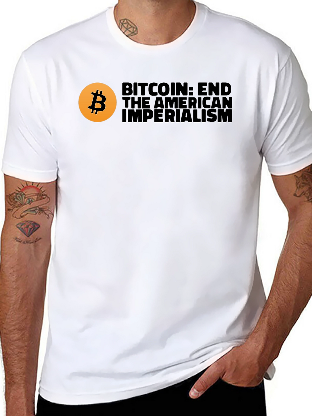 Bitcoin End American Imperialism Graphic T-Shirt