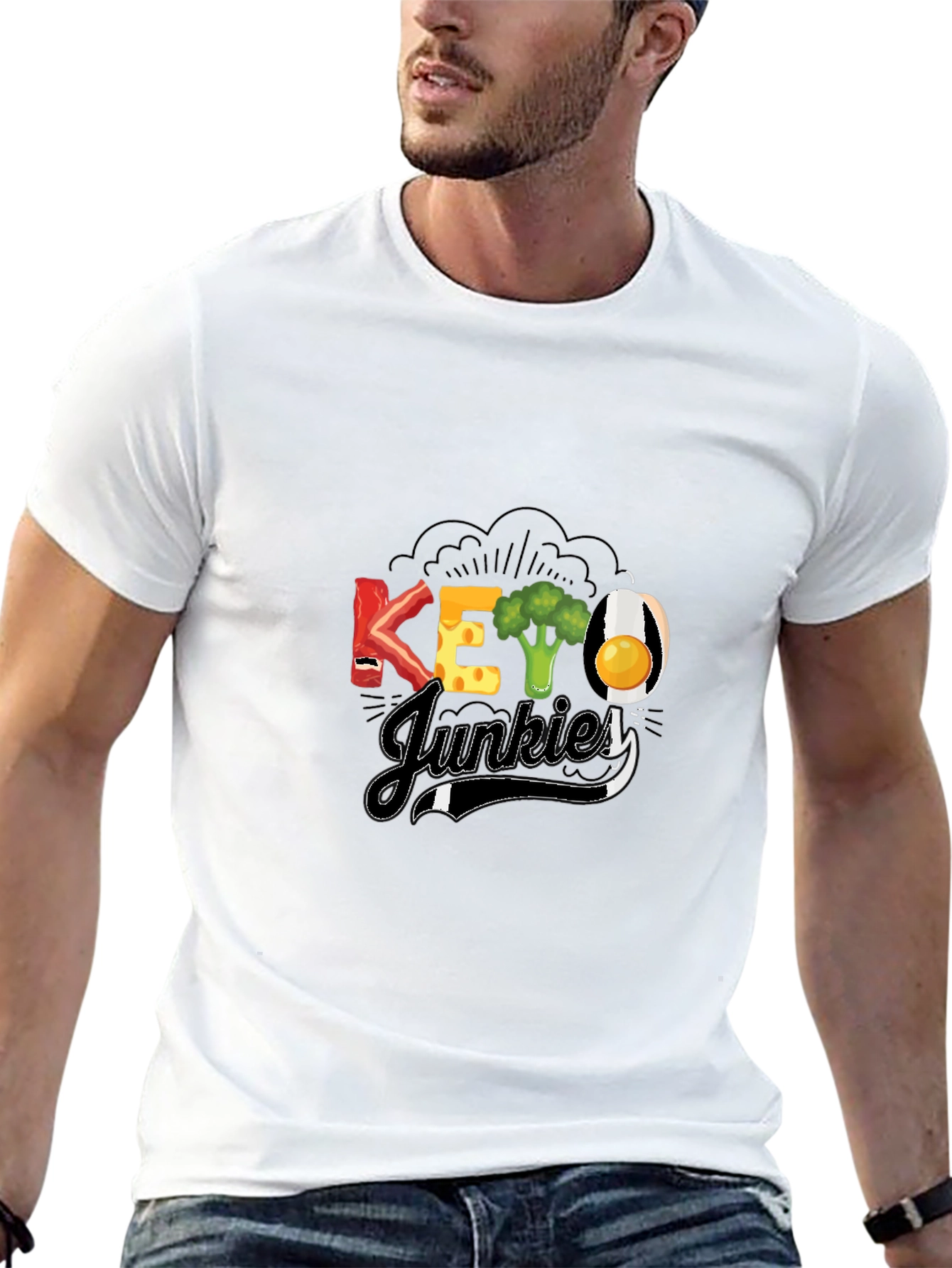 Keto Junkies Graphic Tee - Black Casual T-Shirt