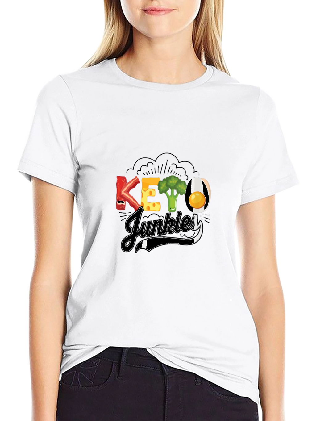 Keto Junkies Graphic Tee - Black Casual T-Shirt