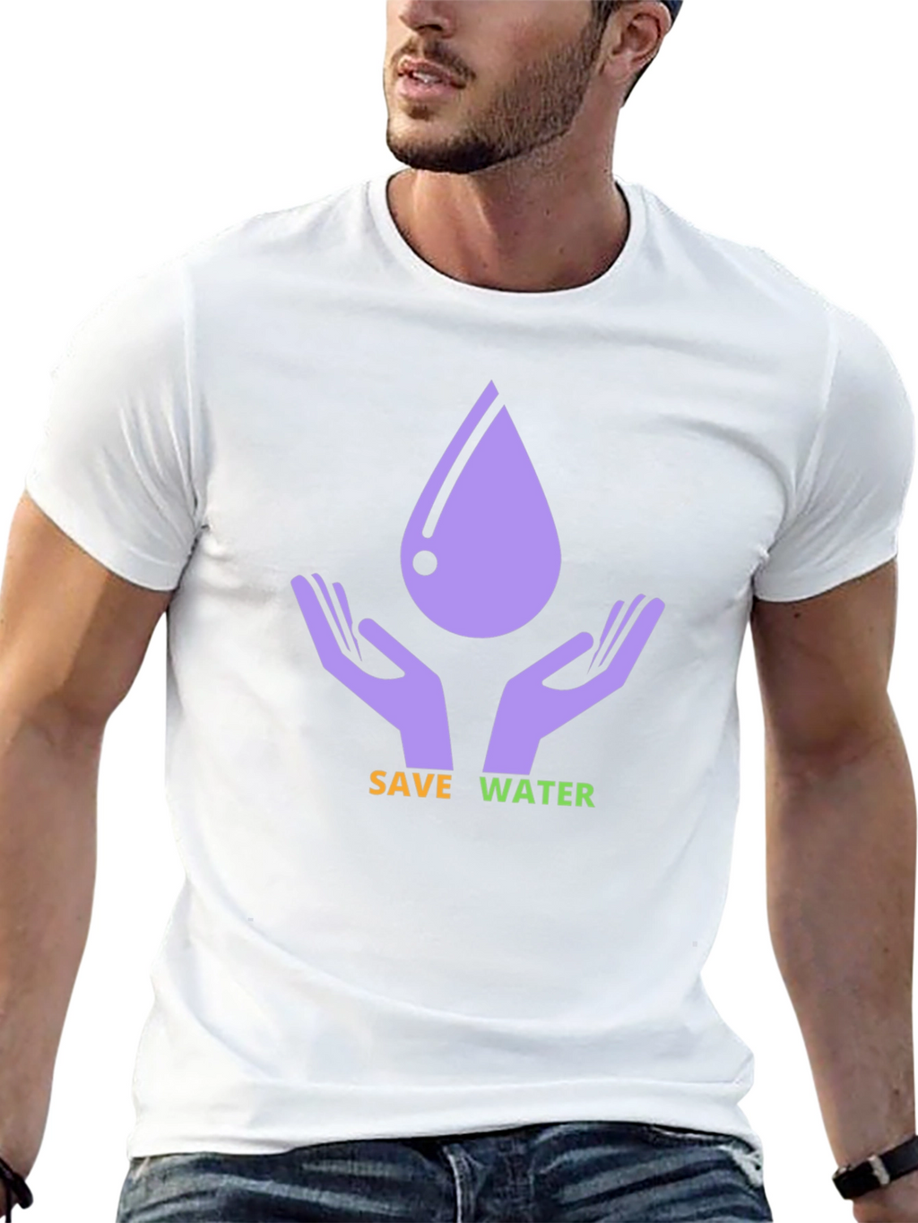 Save Water Graphic Print T-Shirt