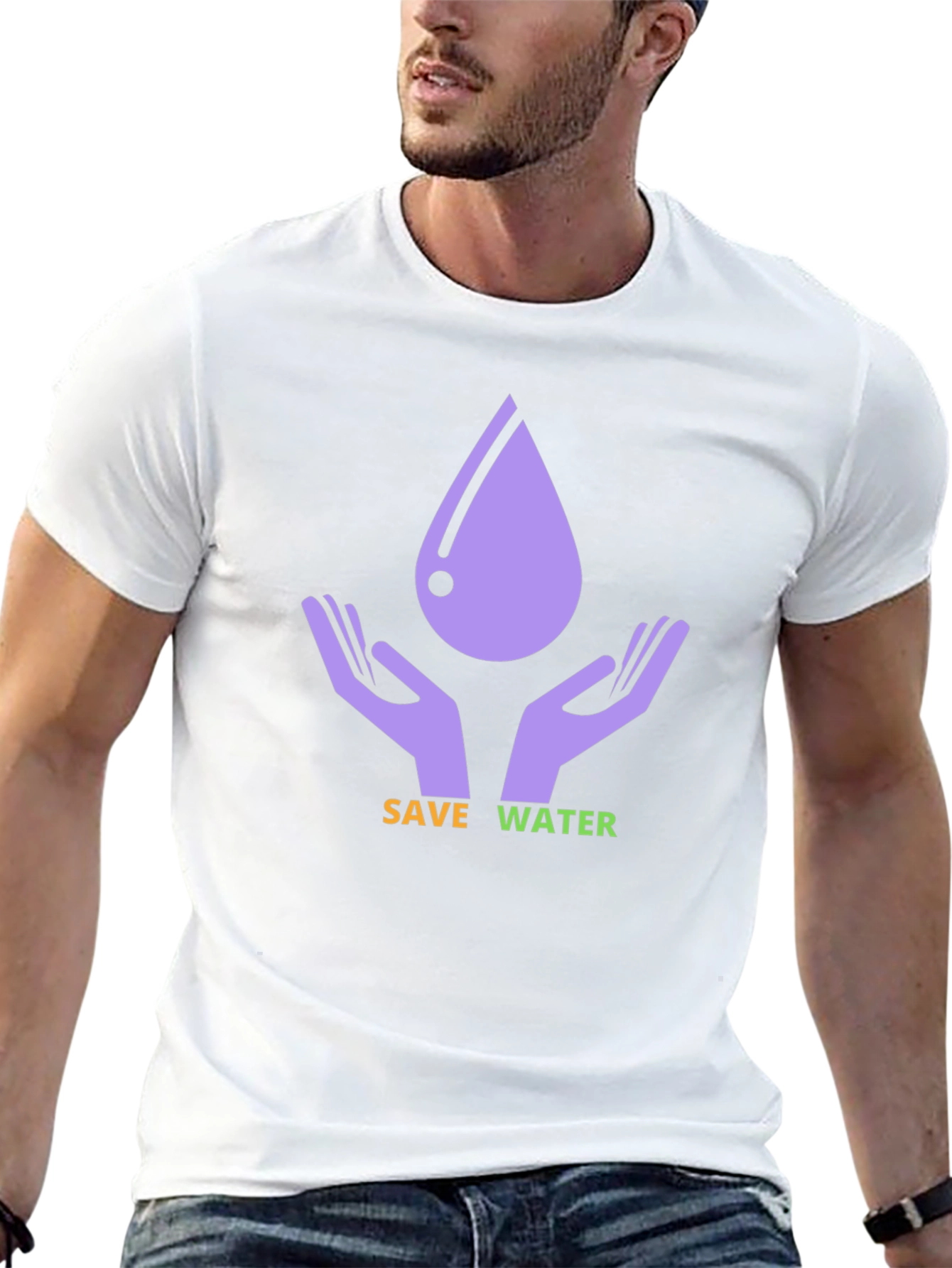 Save Water Graphic Print T-Shirt