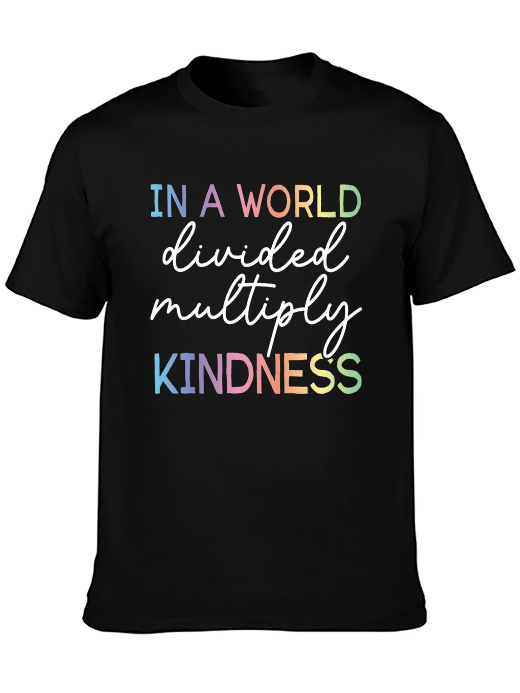 Kindness Graphic Tee - Rainbow Text