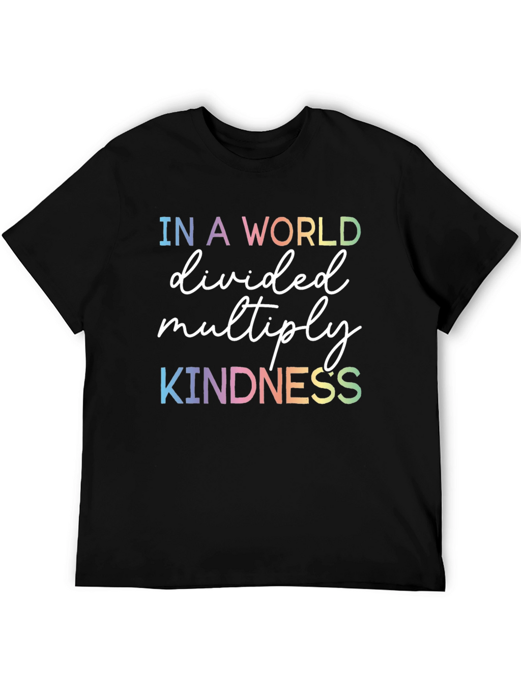 Kindness Graphic Tee - Rainbow Text