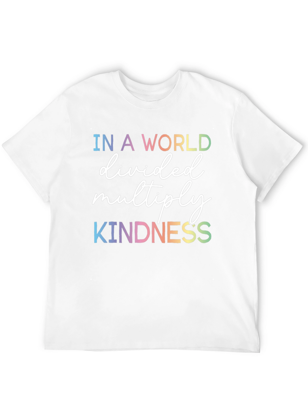 Kindness Graphic Tee - Rainbow Text