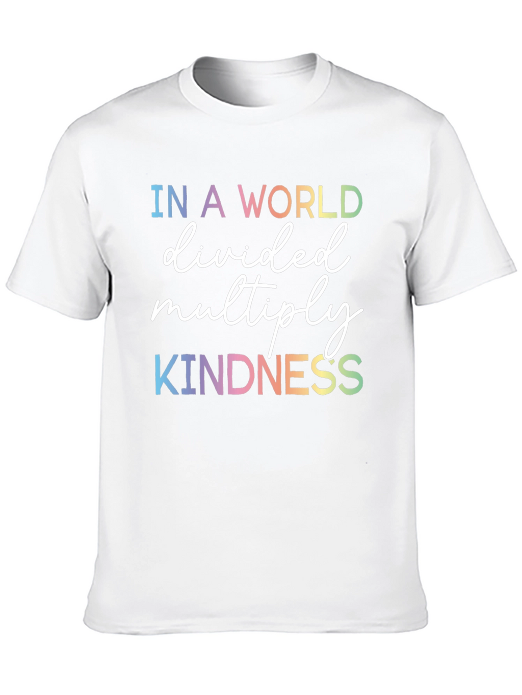 Kindness Graphic Tee - Rainbow Text