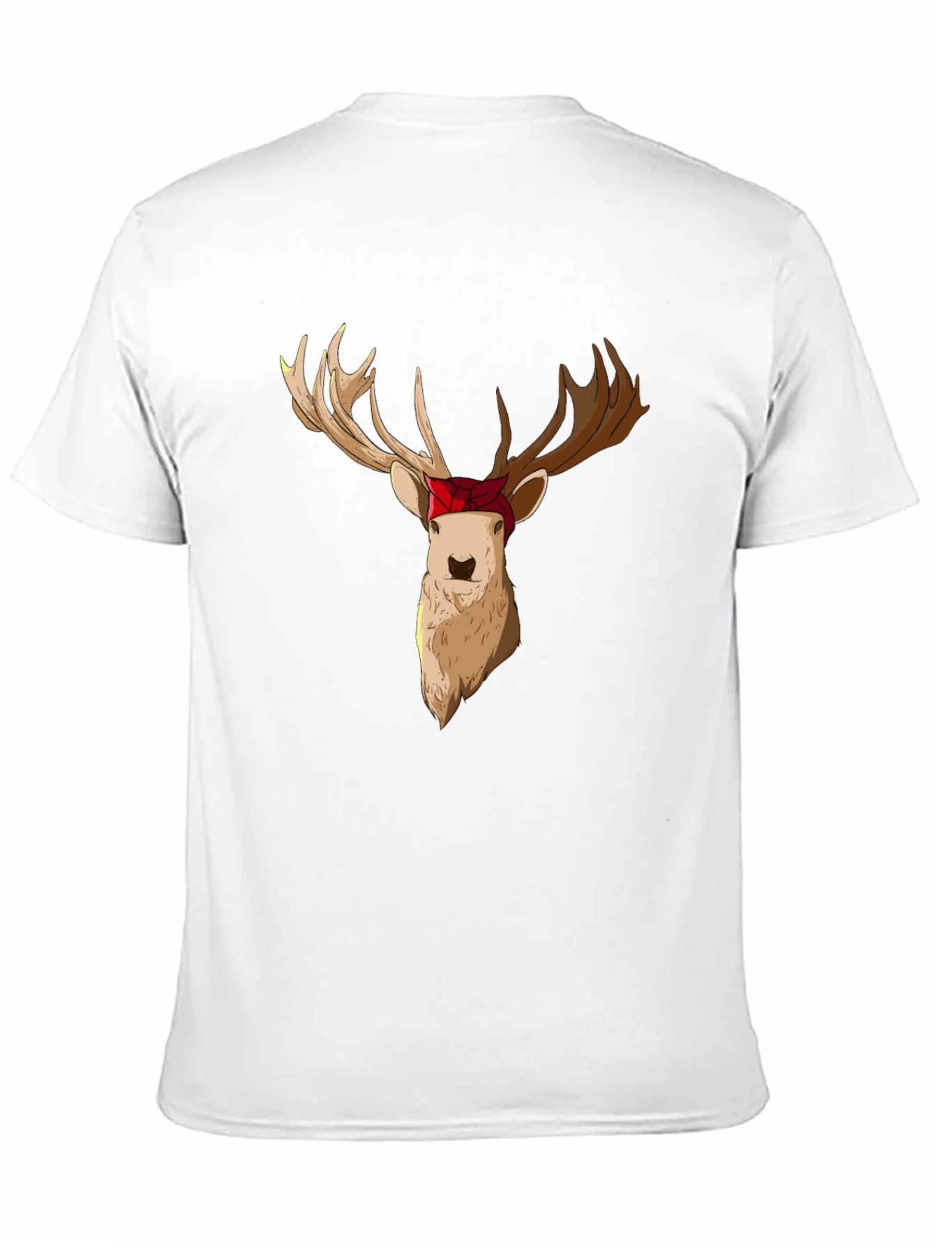 Deer with Bandana Graphic Tee - Black T-Shirt