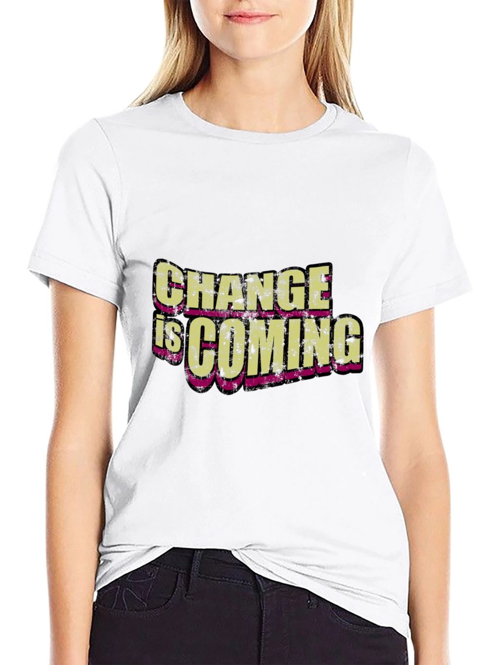 Change is Coming Black Graphic T-Shirt