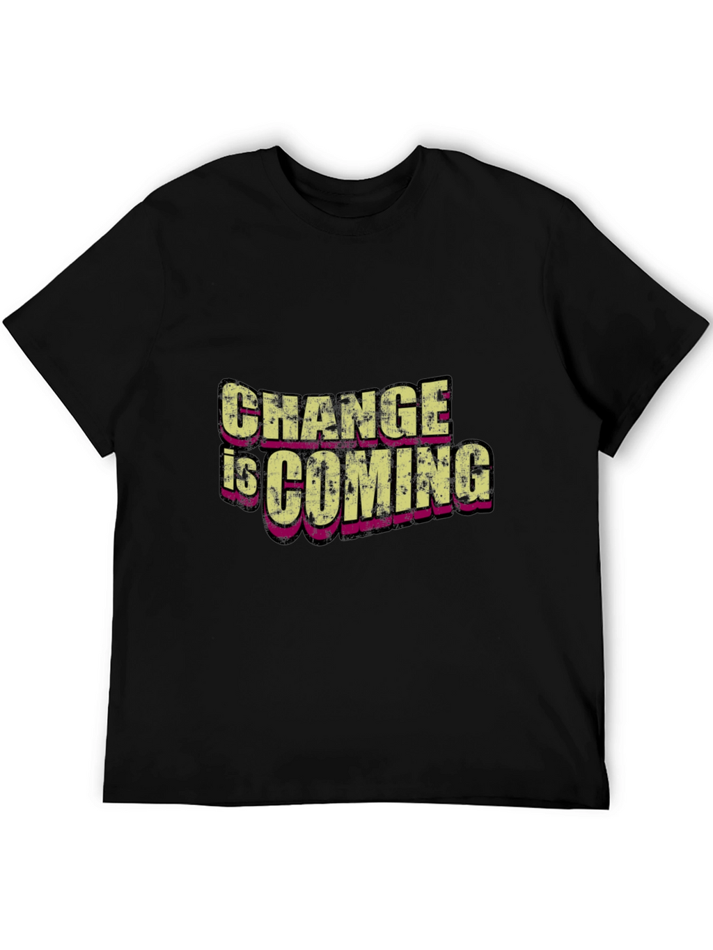 Change is Coming Black Graphic T-Shirt