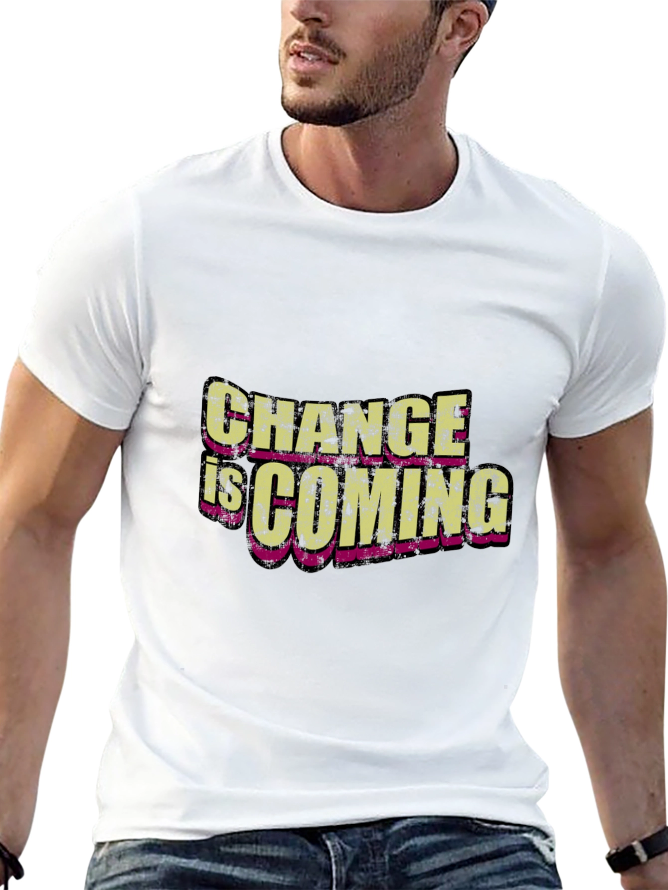 Change is Coming Black Graphic T-Shirt