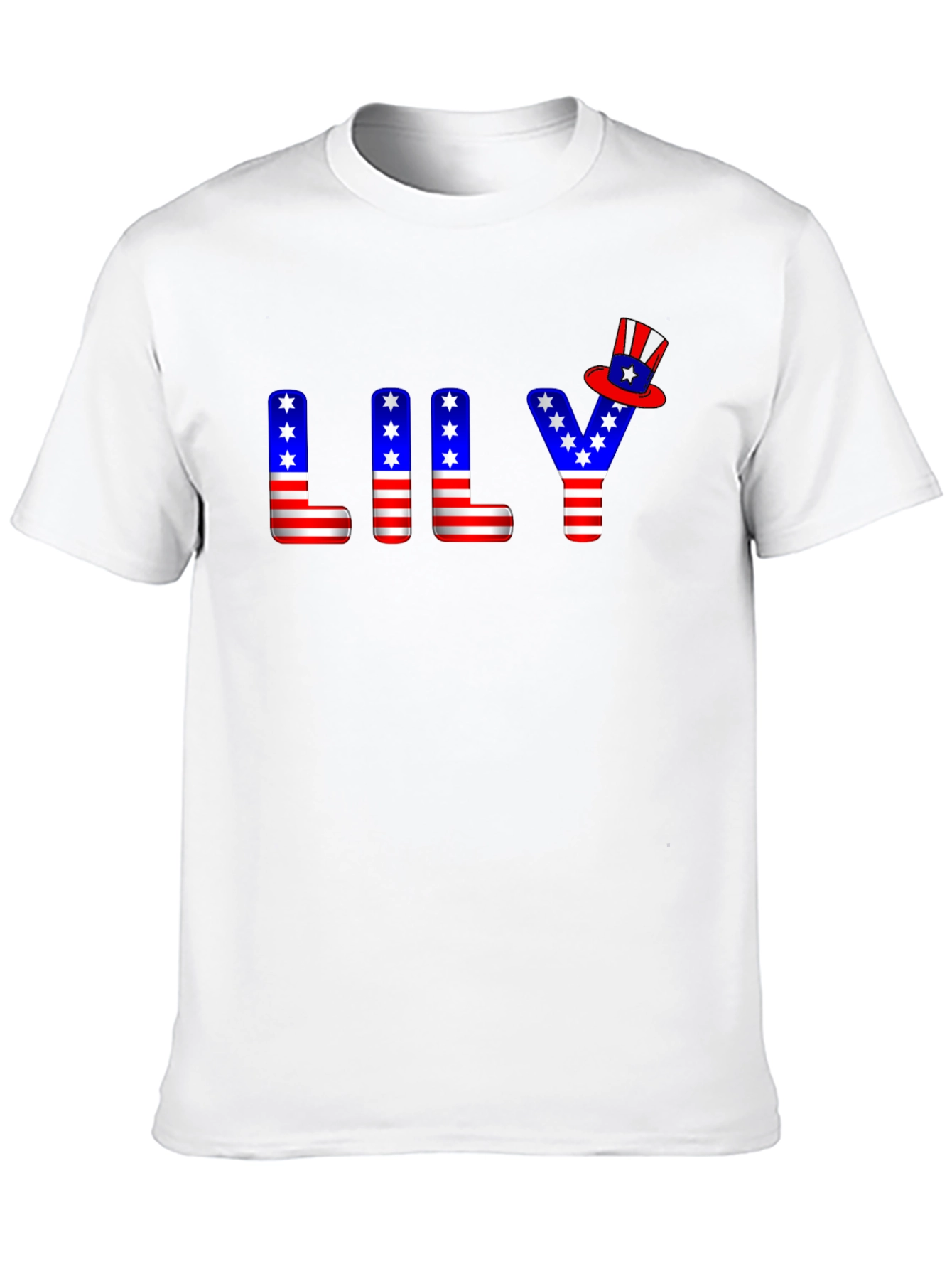 Patriotic LILY T-Shirt USA Flag Inspired Design