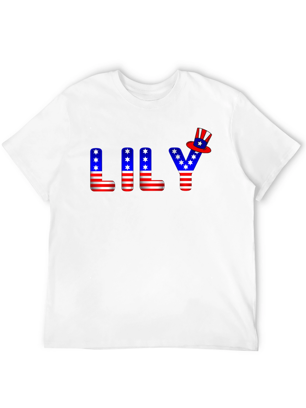 Patriotic LILY T-Shirt USA Flag Inspired Design