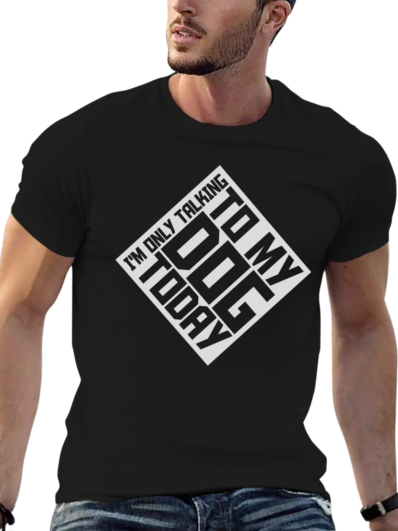 Dog Lover T-Shirt: Im Only Talking to My Dog Today Graphic Tee