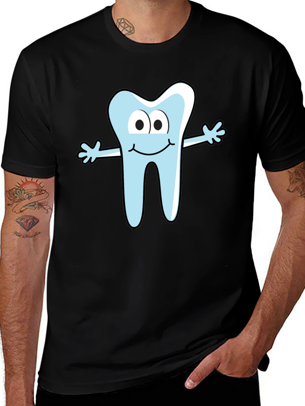 Cartoon Tooth Graphic Tee