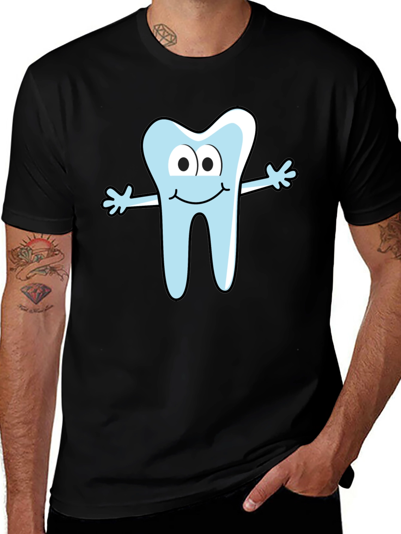 Cartoon Tooth Graphic Tee