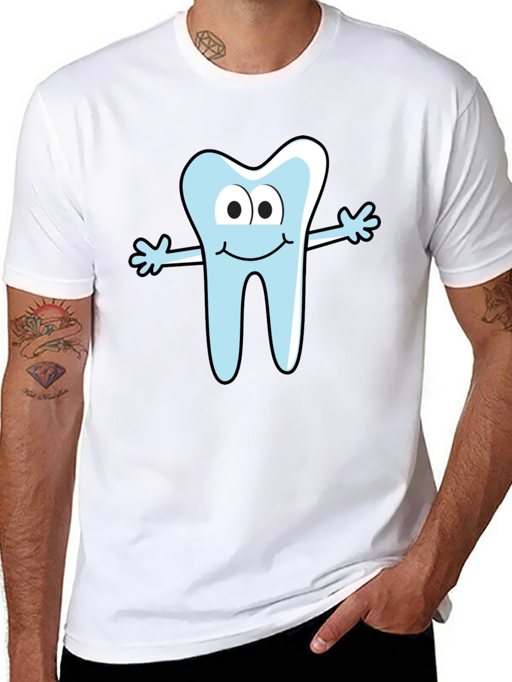 Cartoon Tooth Graphic Tee