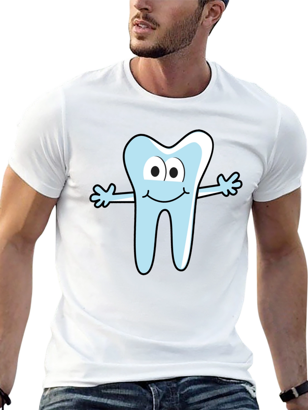 Cartoon Tooth Graphic Tee