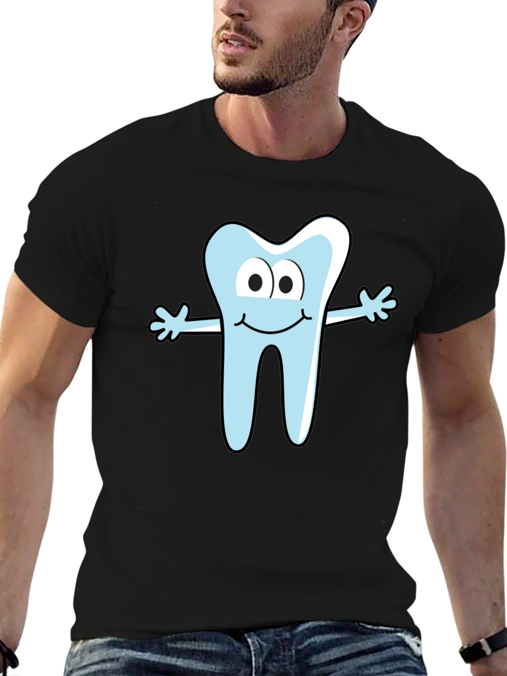 Cartoon Tooth Graphic Tee