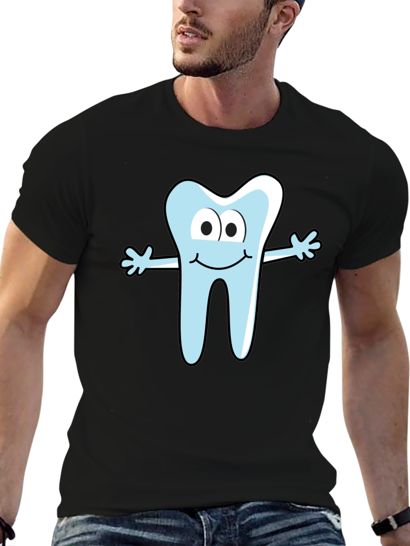 Cartoon Tooth Graphic Tee