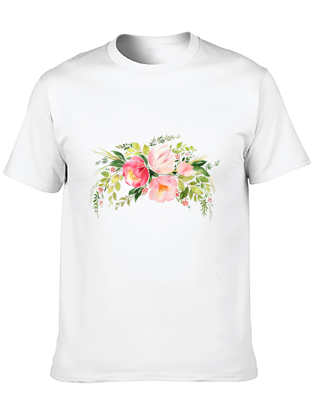 Floral Bouquet Graphic Black T-Shirt