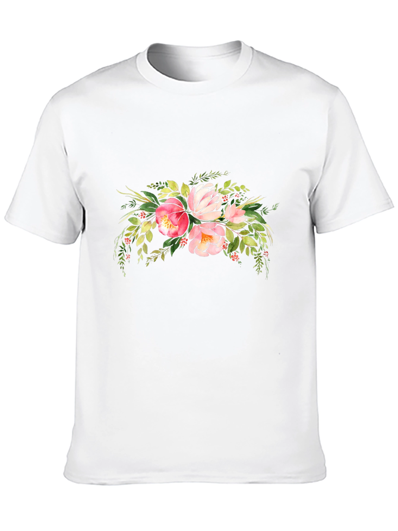 Floral Bouquet Graphic Black T-Shirt