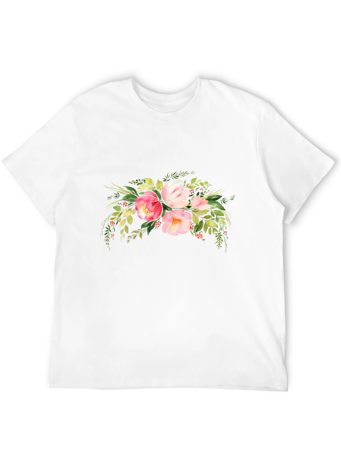 Floral Bouquet Graphic Black T-Shirt