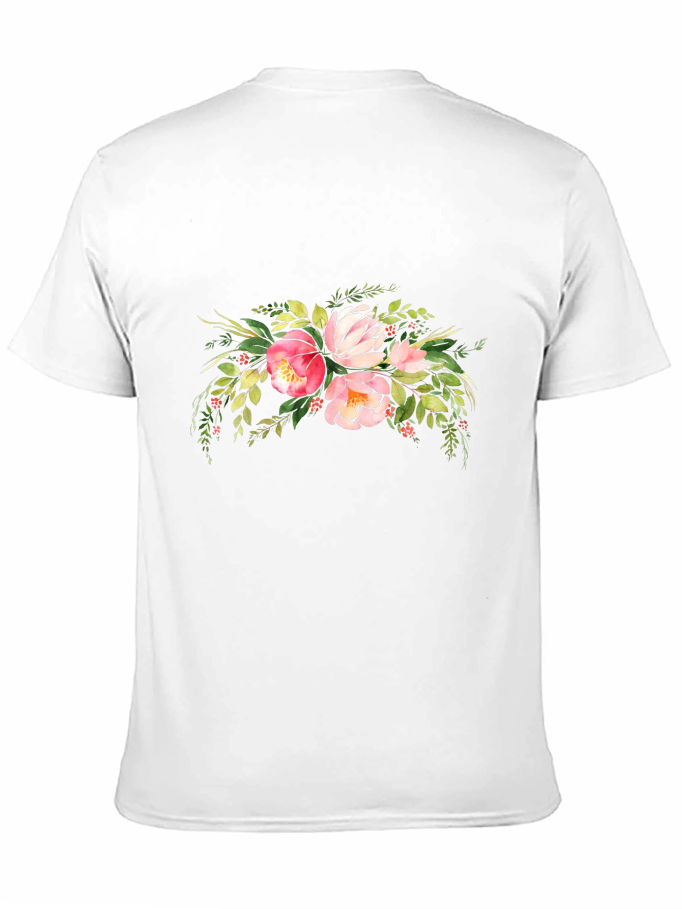 Floral Bouquet Graphic Black T-Shirt