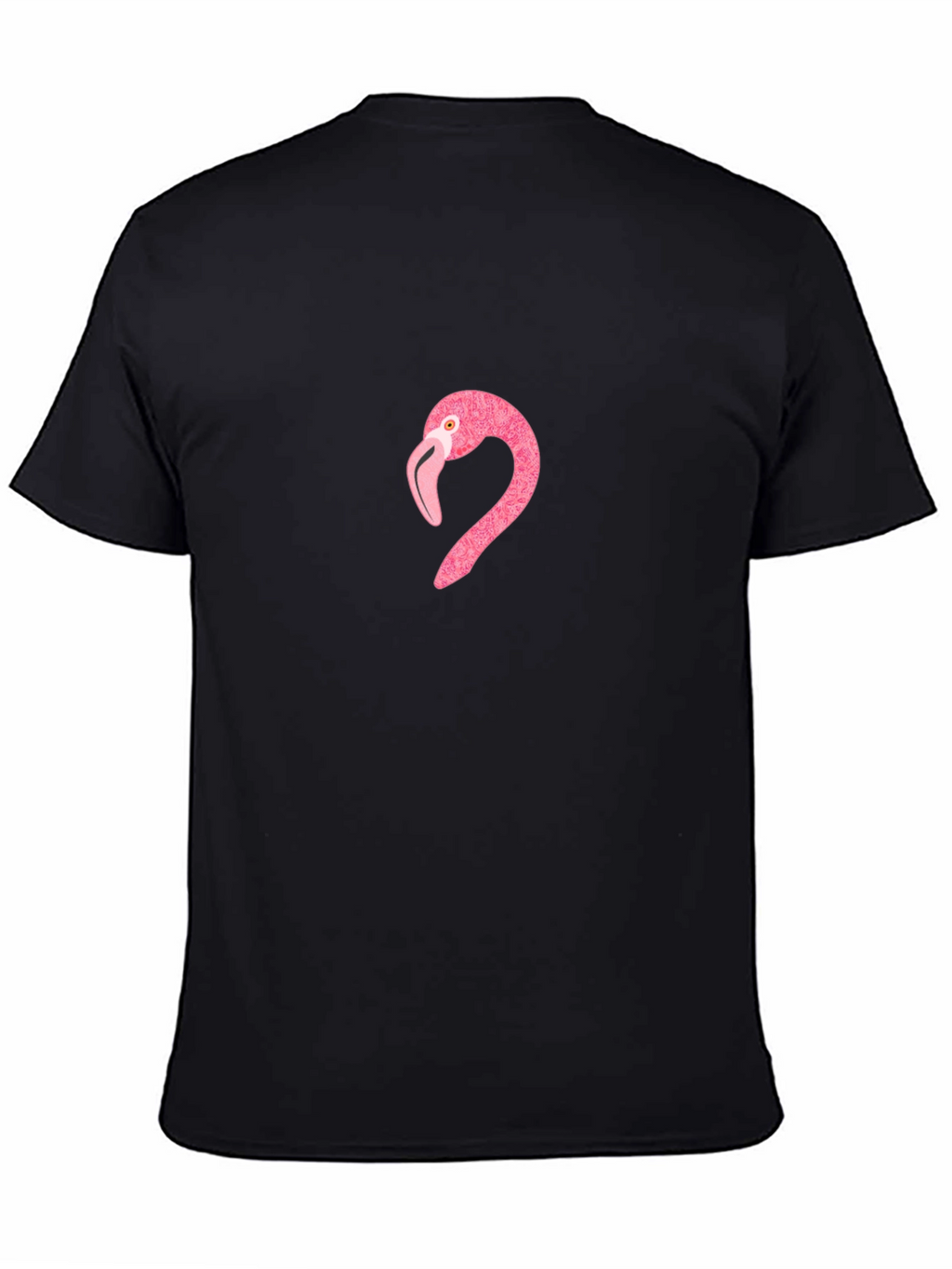 Pink Flamingo Graphic T-Shirt - Casual Black Tee