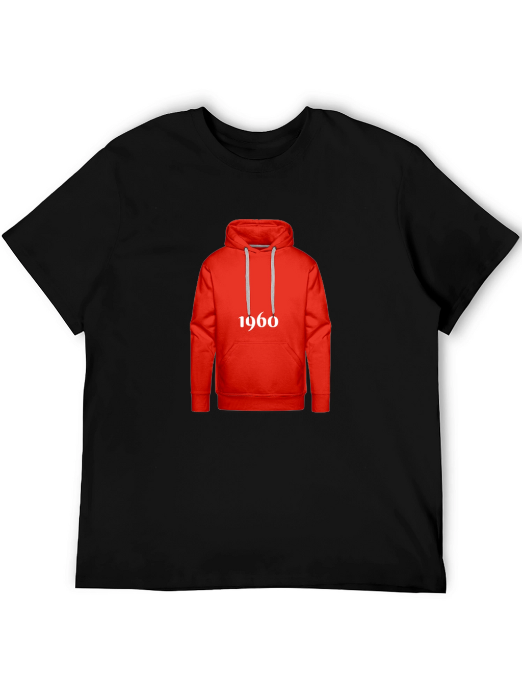 Retro 1960s Hoodie Design T-Shirt - Classic Style