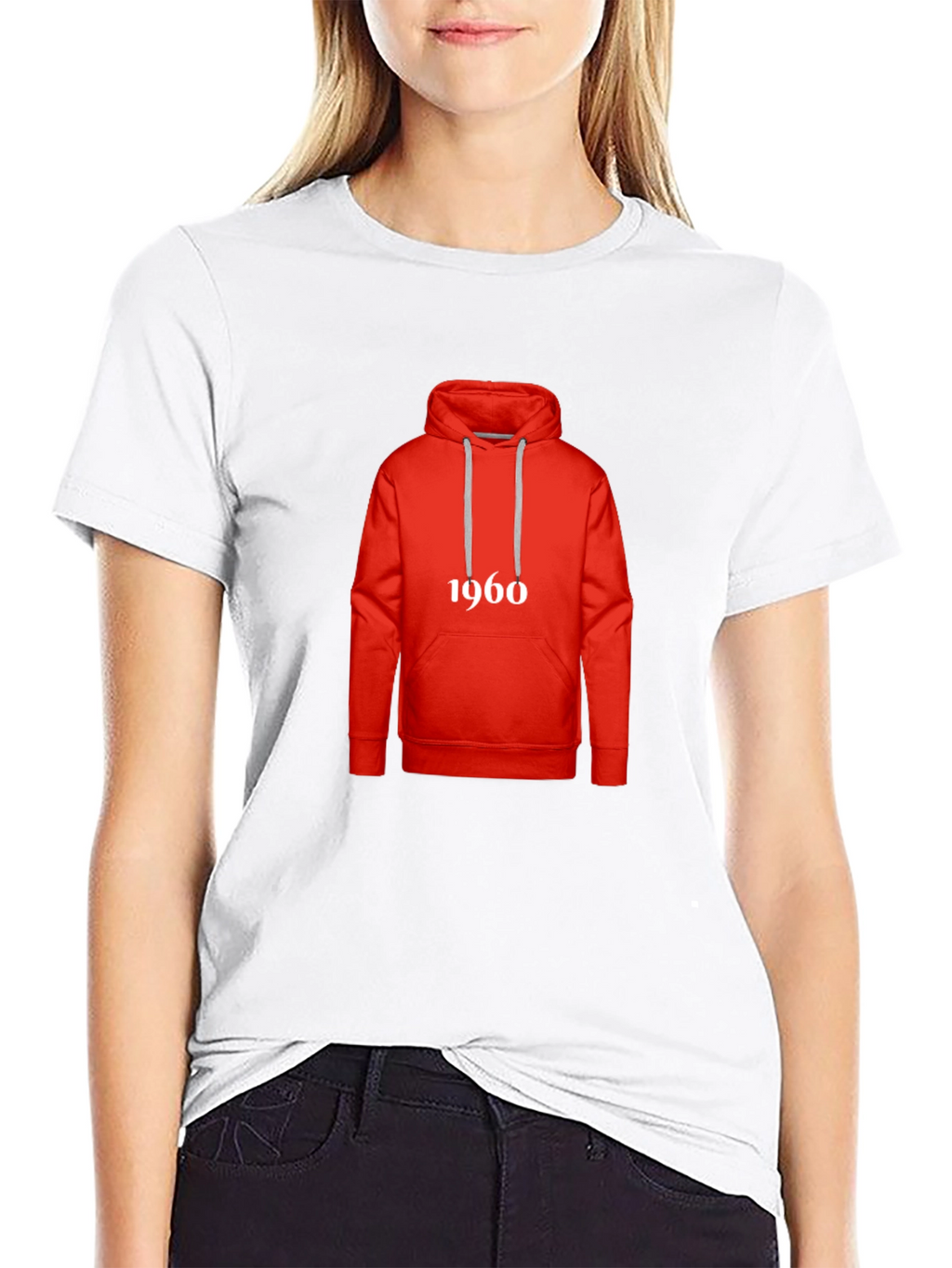 Retro 1960s Hoodie Design T-Shirt - Classic Style