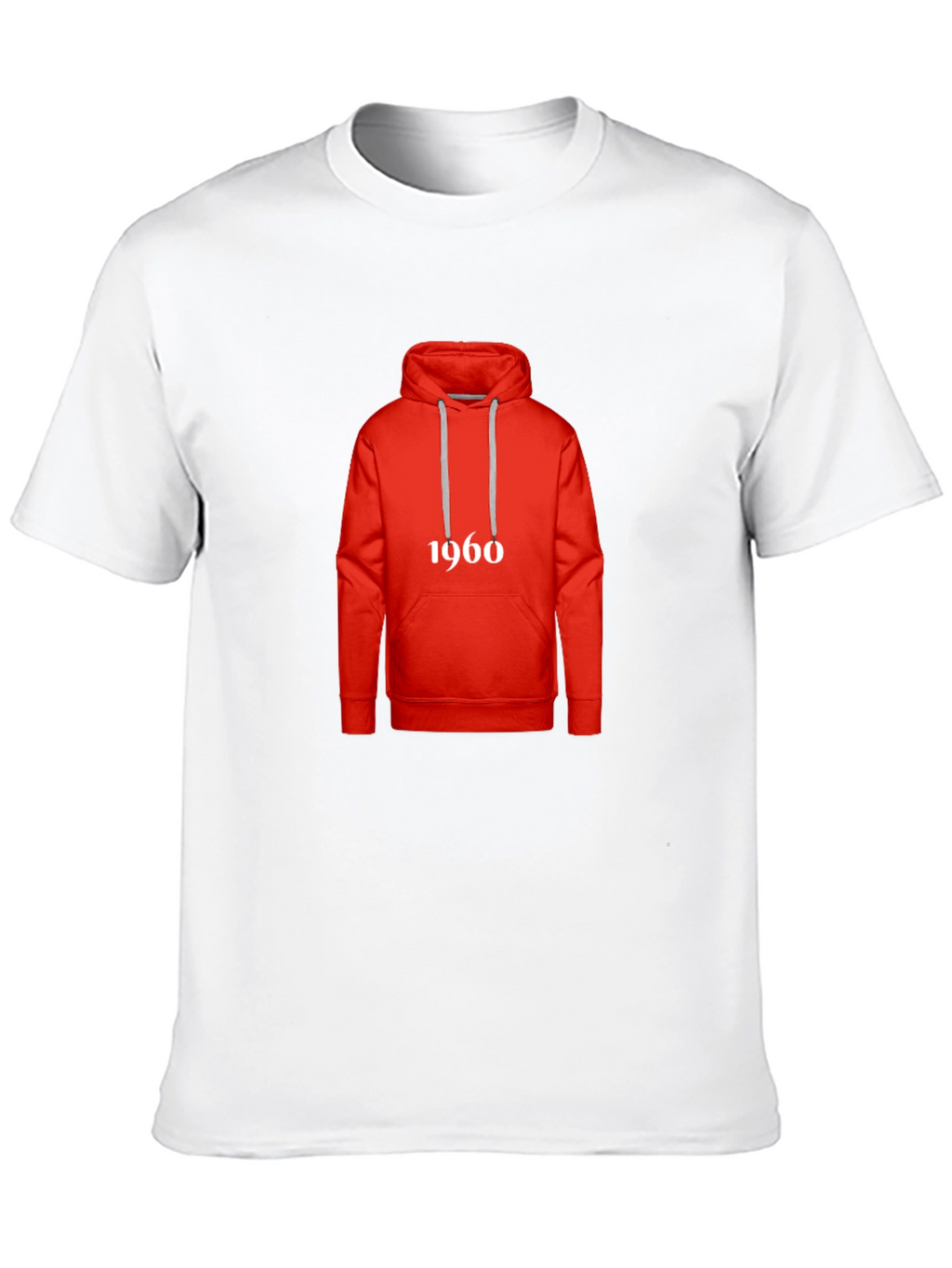 Retro 1960s Hoodie Design T-Shirt - Classic Style