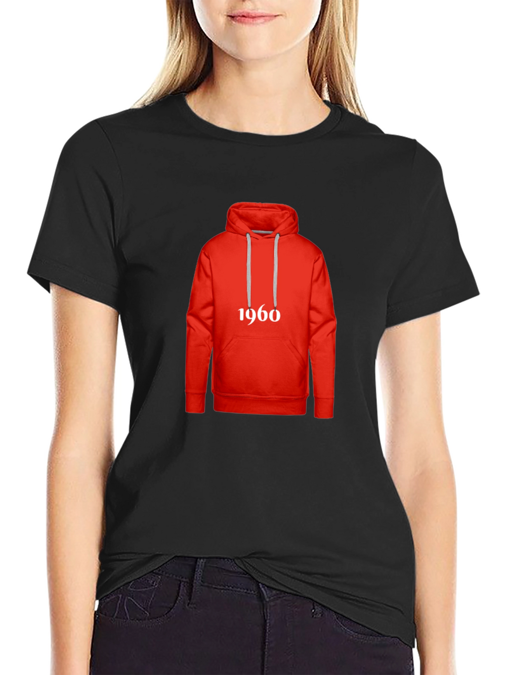 Retro 1960s Hoodie Design T-Shirt - Classic Style